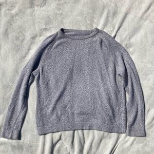 Gray White Long Sleeve Sweater